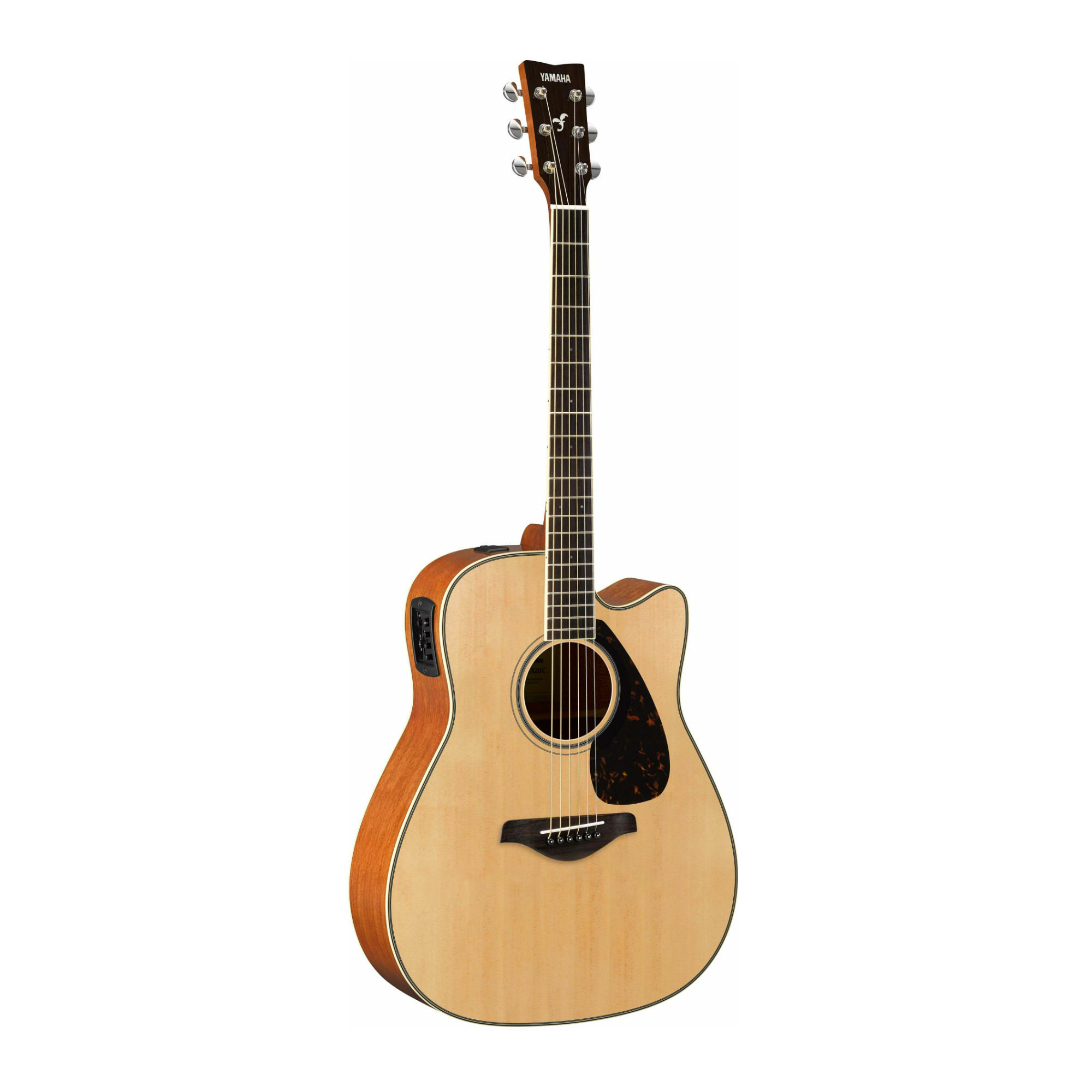 Folk 6-String Electric-Acoustic Guitar (Right-Hand, Natural) - Yamaha FGX820C