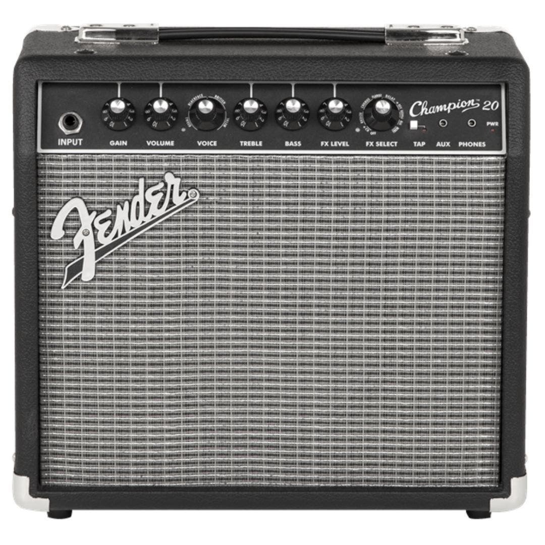 Fender Champion 20, 20W Guitar Amplifier with 8-Inch Special Design Speaker (Black)