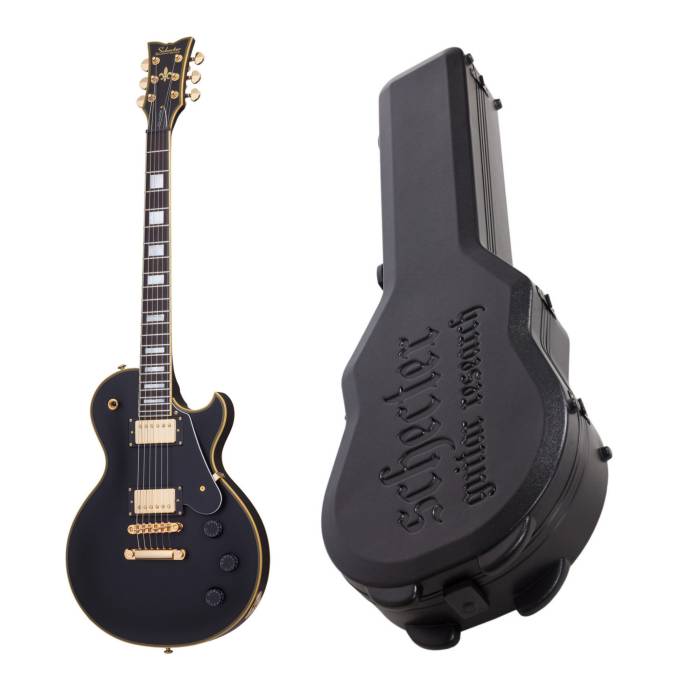 Schecter Solo-II Custom 6-String Electric Guitar (Aged Black Satin) with  Solo-II Hardshell Case