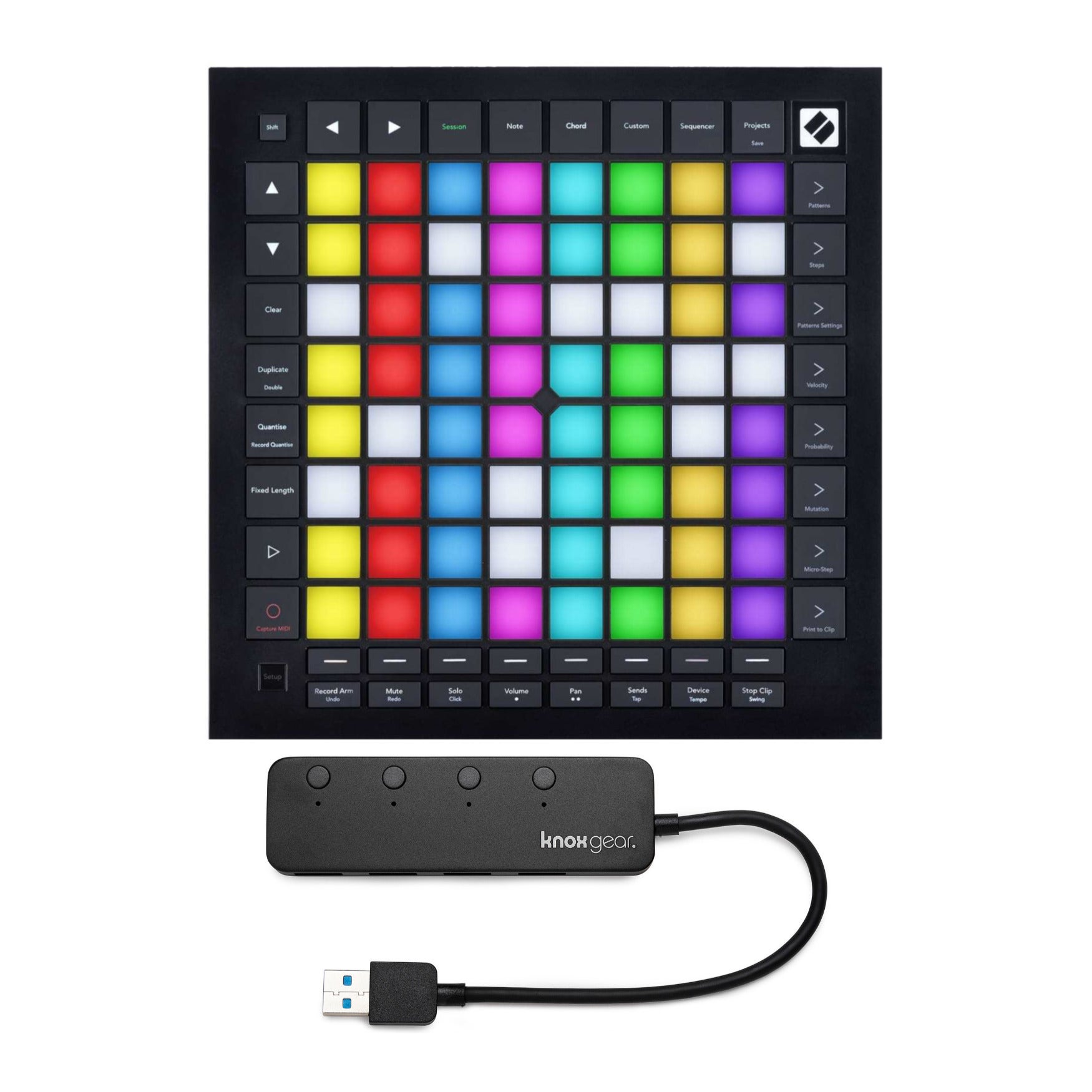 Novation Launchpad Pro MK3 USB MIDI Ableton Live Controller - NOVLPD13,Knox  Gear 4-Port USB 3.0 Hub - KN-USBA4P01 | Focus Pro Audio